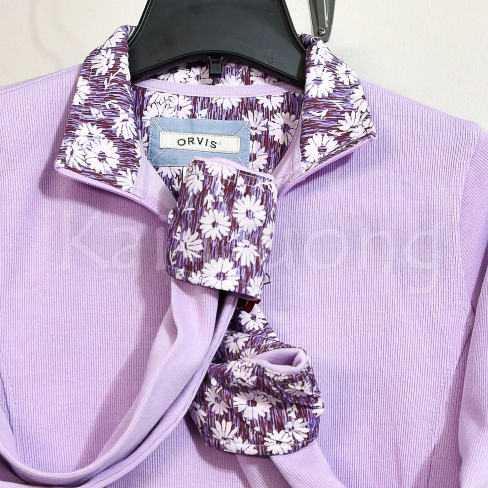Orvis Sandy Point 1/4 Zip Pullover PURPLE Lilac